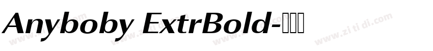 Anyboby ExtrBold字体转换